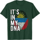 Funny it's in my DNA Antigua and Barbuda flag Fingerprint T-Shirt - T-Shirt | Forest