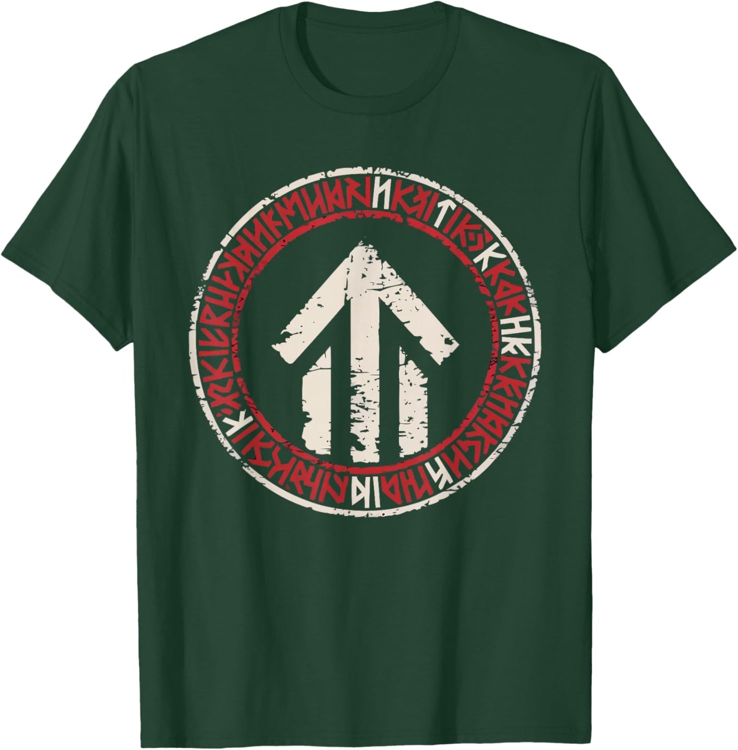 Norse Runes Valhalla Scandinavian Pride Norsemen Viking T-Shirt - T-Shirt | Forest