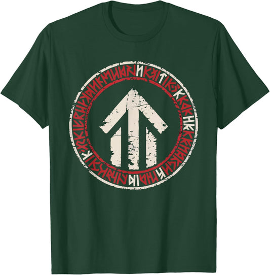 Norse Runes Valhalla Scandinavian Pride Norsemen Viking T-Shirt - T-Shirt | Forest