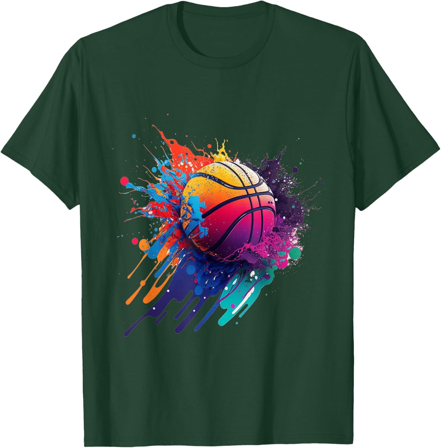 Basketball Splash Baller Team Player Basketball Player T-Shirt - T-Shirt | Forest