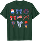 Coquette Bow Ice Cream America Freedom Patriotic 4th Of July T-Shirt - T-Shirt | Forest