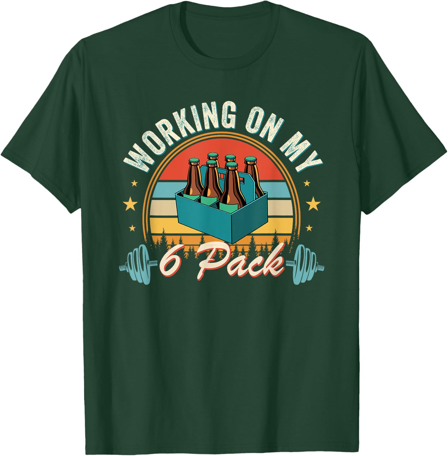 Working On My Six Pack Fathers Day T-Shirt - T-Shirt | Forest