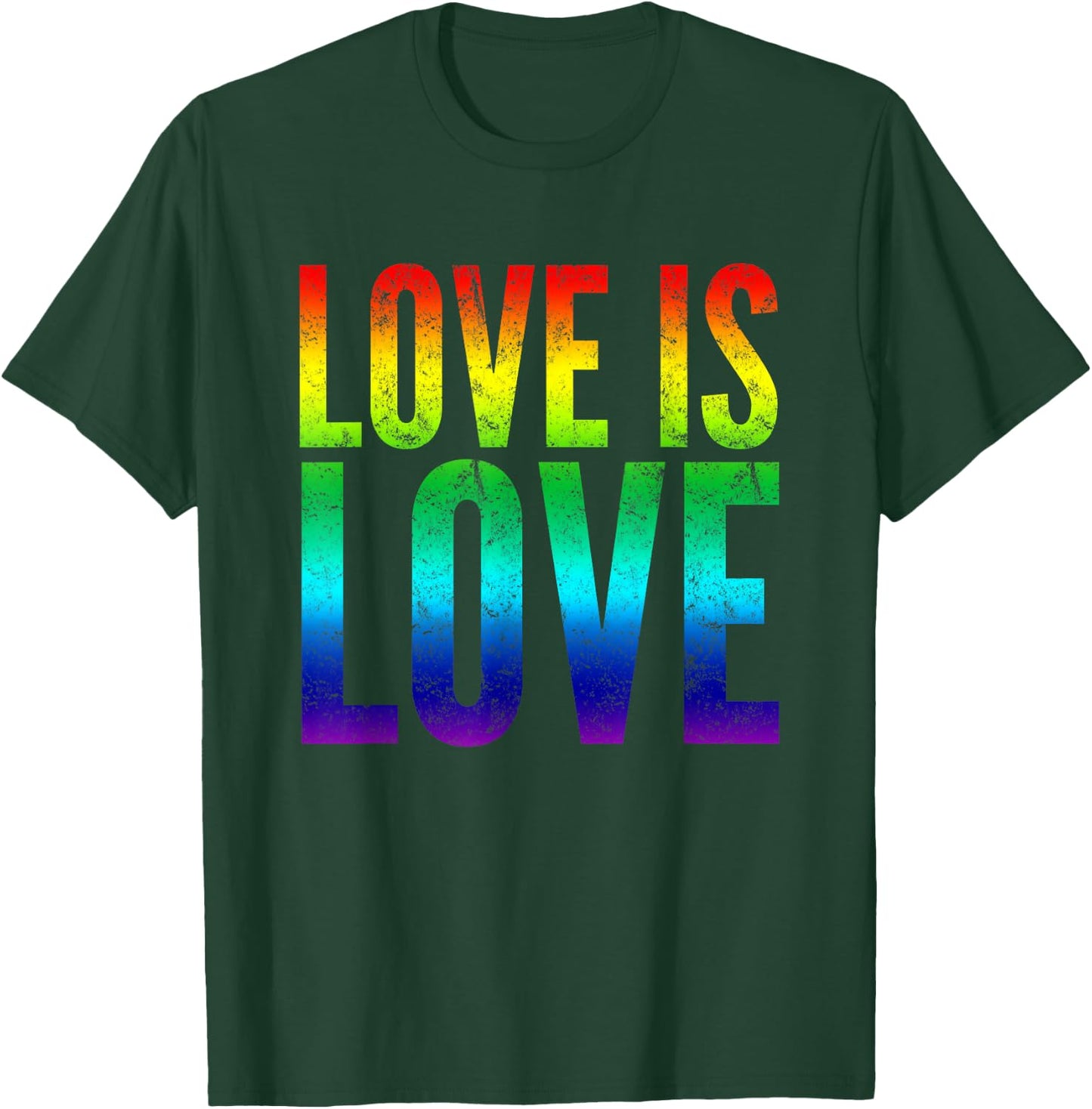 Gay Pride shirt Love is Love Rainbow Flag Colors T-Shirt - T-Shirt | Forest