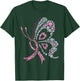 Breast Cancer Awareness Pink Butterfly Warrior Supporter T-Shirt - T-Shirt | Forest