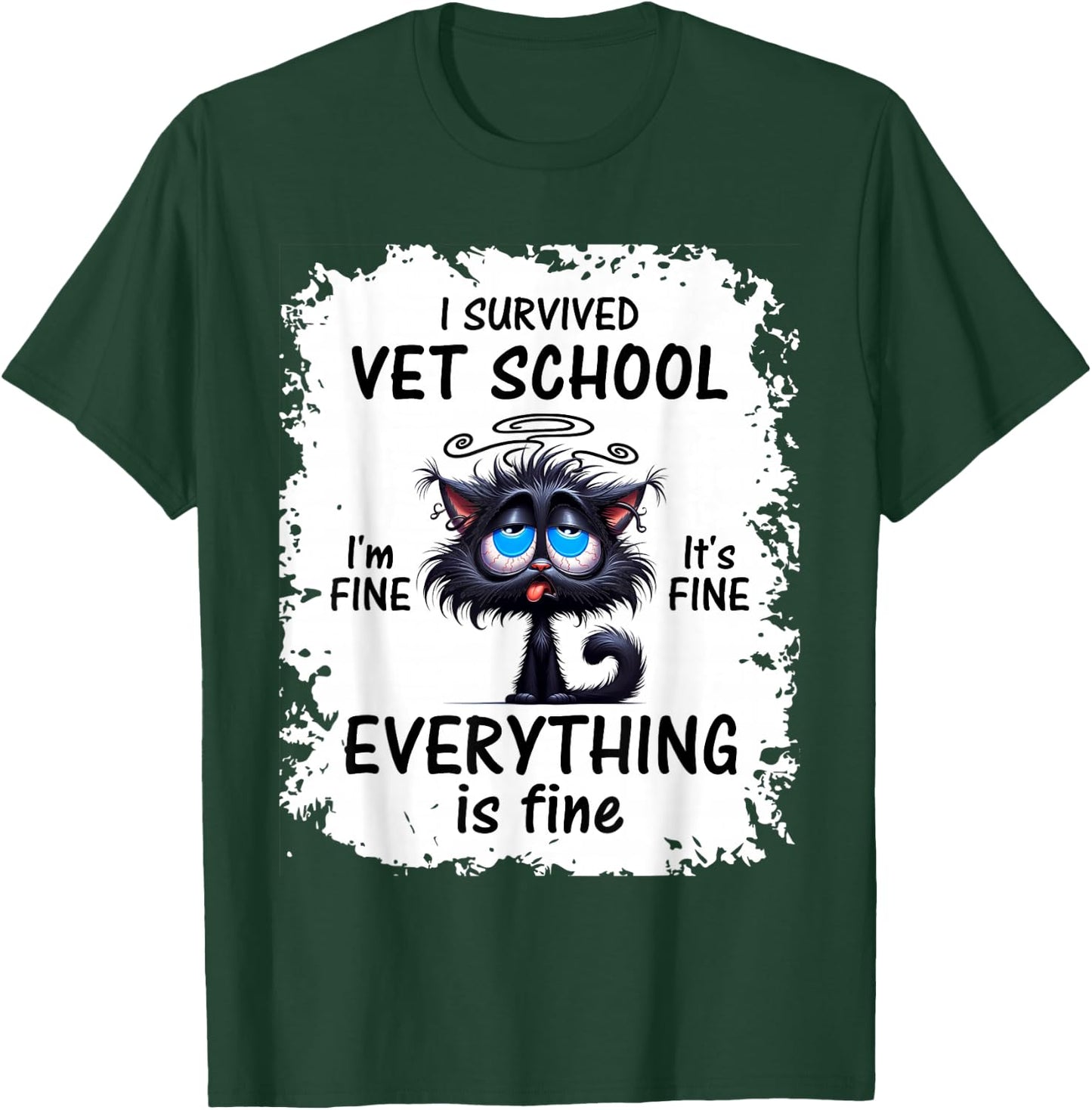 I Survived Vet School Cat T-Shirt - T-Shirt | Forest