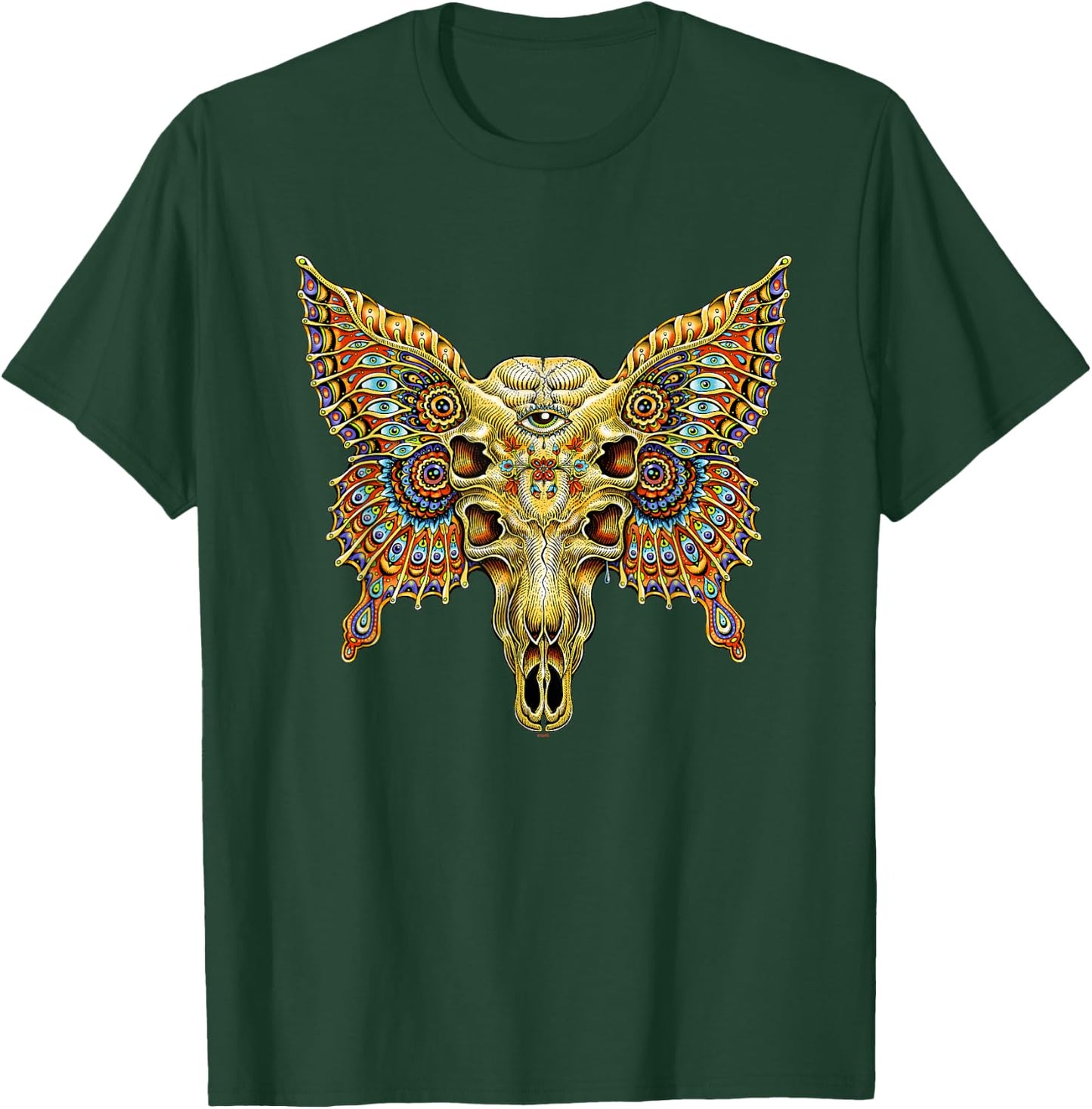 Butterfly Skull - by Emek Artman T-Shirt - T-Shirt | Forest