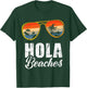Hola Beaches Funny Beach Summer Vacation Retro Vintage Men Women Kids T-Shirt - T-Shirt | Forest