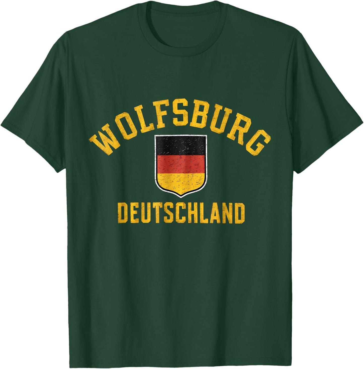 Castle Wolfsburg Germany Deutschland Crest Coat Arms Emblem T-Shirt - T-Shirt | Forest