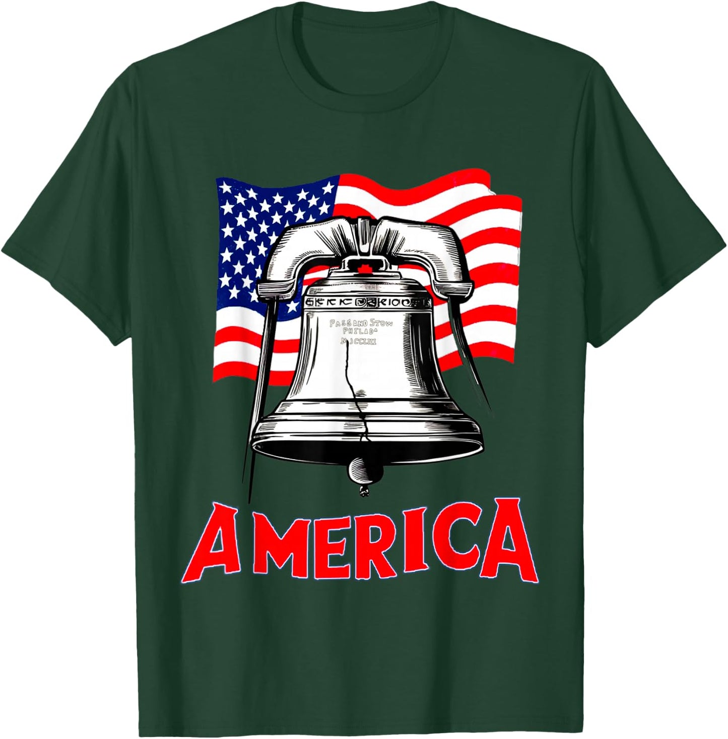Liberty Bell and America Let freedom Ring T-Shirt - T-Shirt | Forest