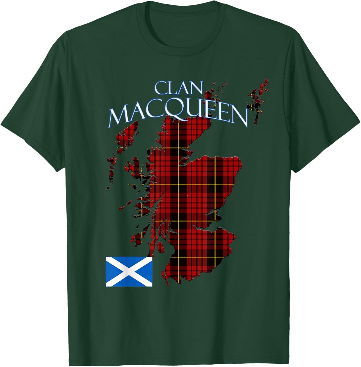 MacQueen Scottish Clan Tartan Scotland T-Shirt - T-Shirt | Forest