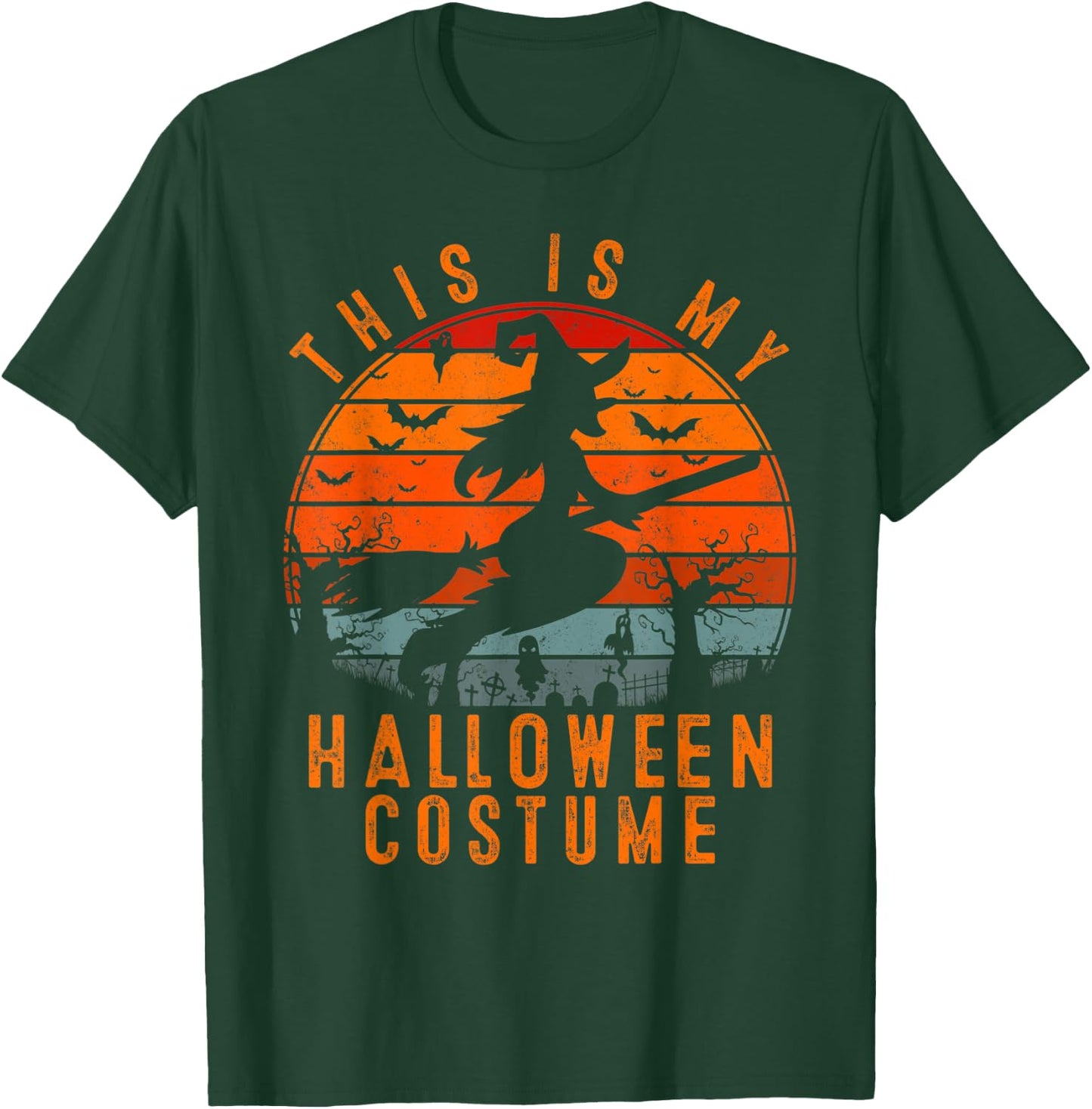 This is My Halloween Costume with Witch Gift Moon Scary T-Shirt - T-Shirt | Forest