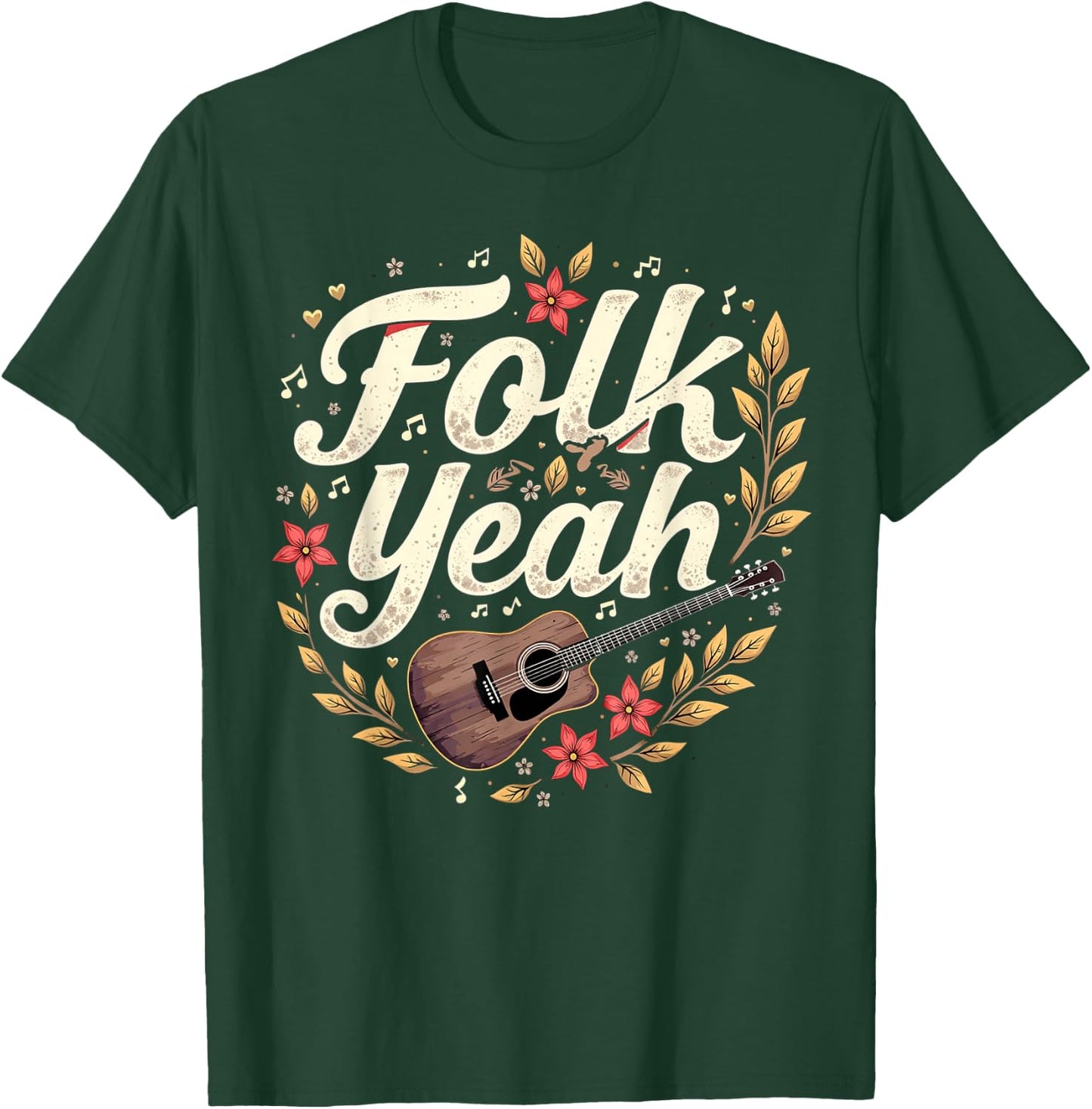 Folk Yeah Country Music Traditional American Folk T-Shirt - T-Shirt | Forest