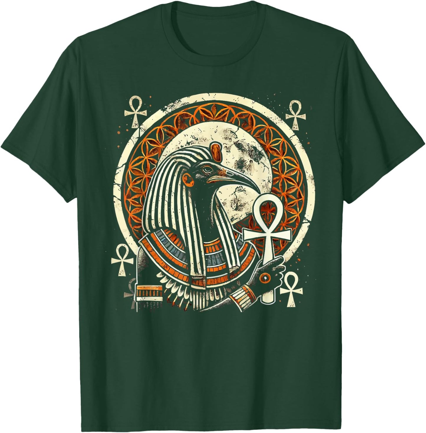 Thoth Egyptian God Egyptian Mythology Pyramid Ancient Egypt T-Shirt - T-Shirt | Forest