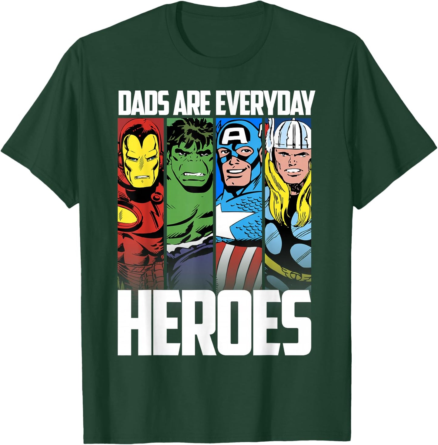 Marvel Avengers Father's Day Everyday Heroes Graphic Small T-Shirt - T-Shirt | Forest