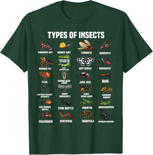 Funny Entomology Insect Bug Lover Men Women Boys Girls Kids Small T-Shirt - T-Shirt | Forest