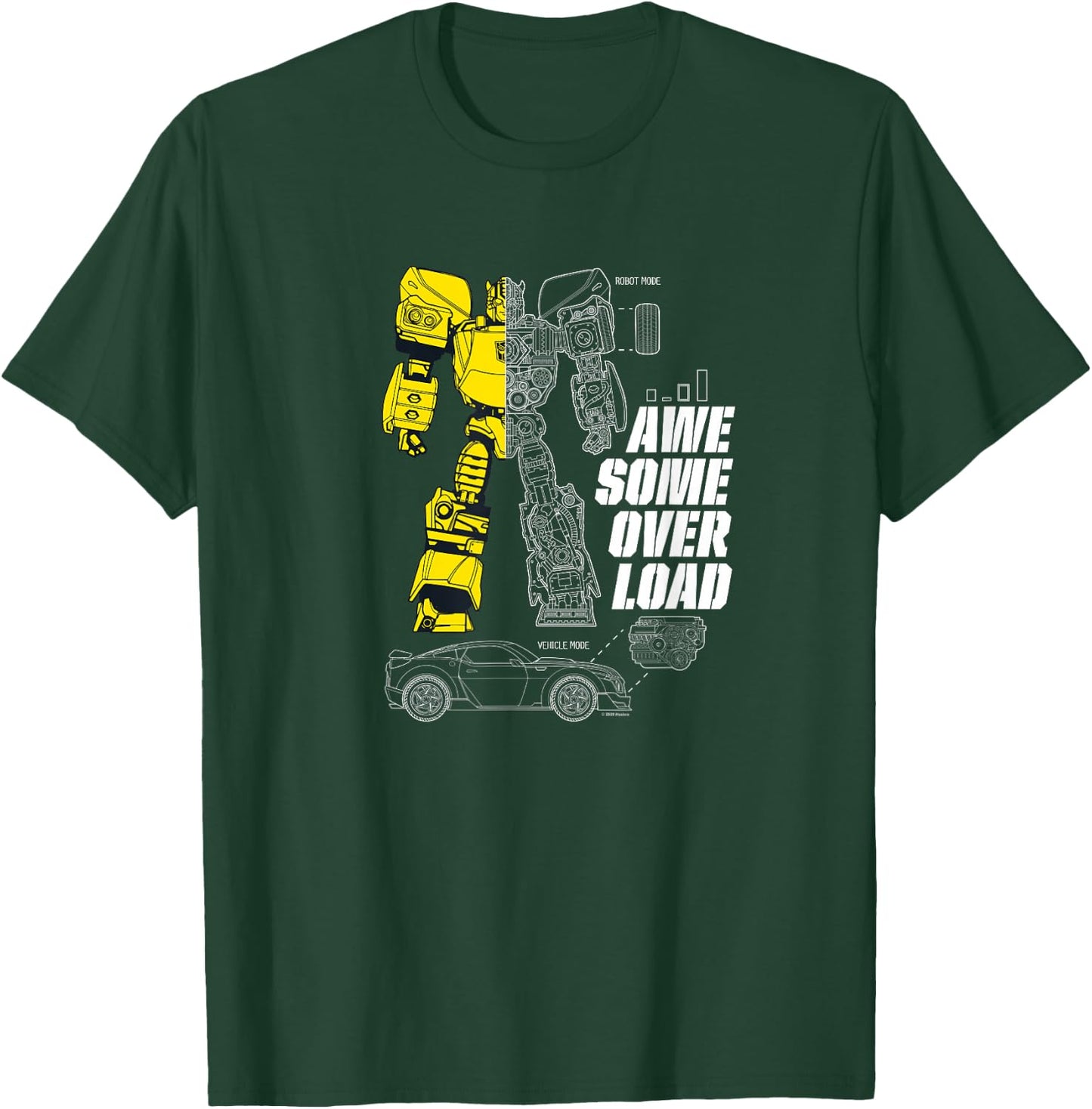 Transformers Bumblebee Awesome Overload Split T-Shirt - T-Shirt | Forest