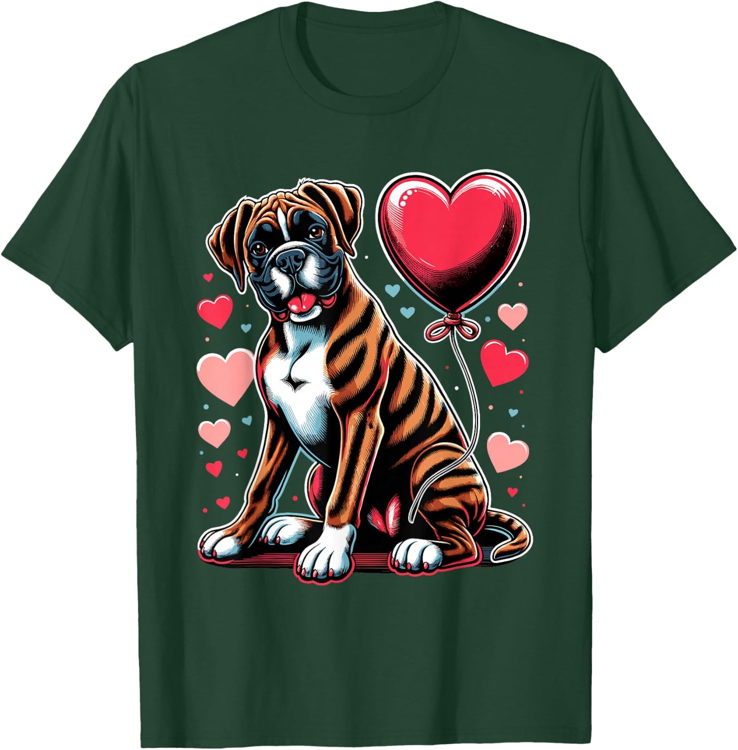 Boxer Dog Valentine's Day Dog Owner Valentine T-Shirt - T-Shirt | Forest