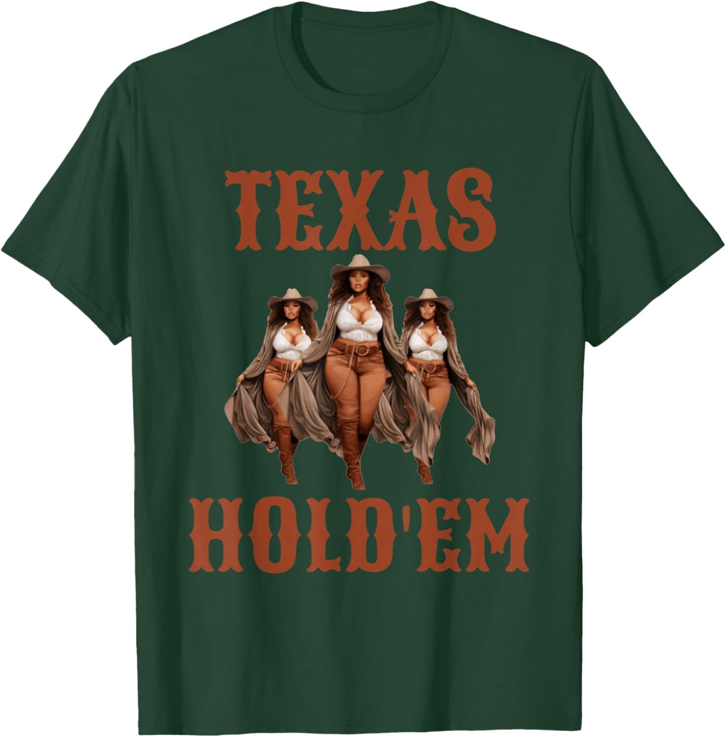 Texas Hold em African American Cowgirl T-Shirt - T-Shirt | Forest