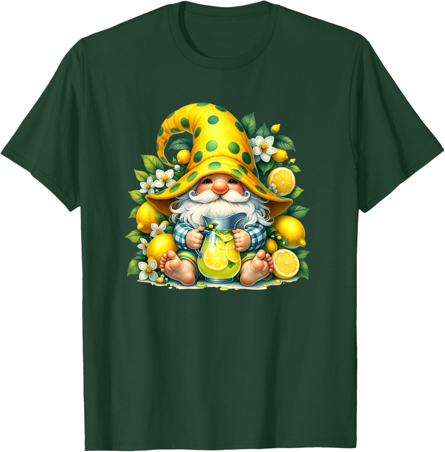 Lemonade Gnome And Men Lemon Fruits For Summer T-Shirt - T-Shirt | Forest