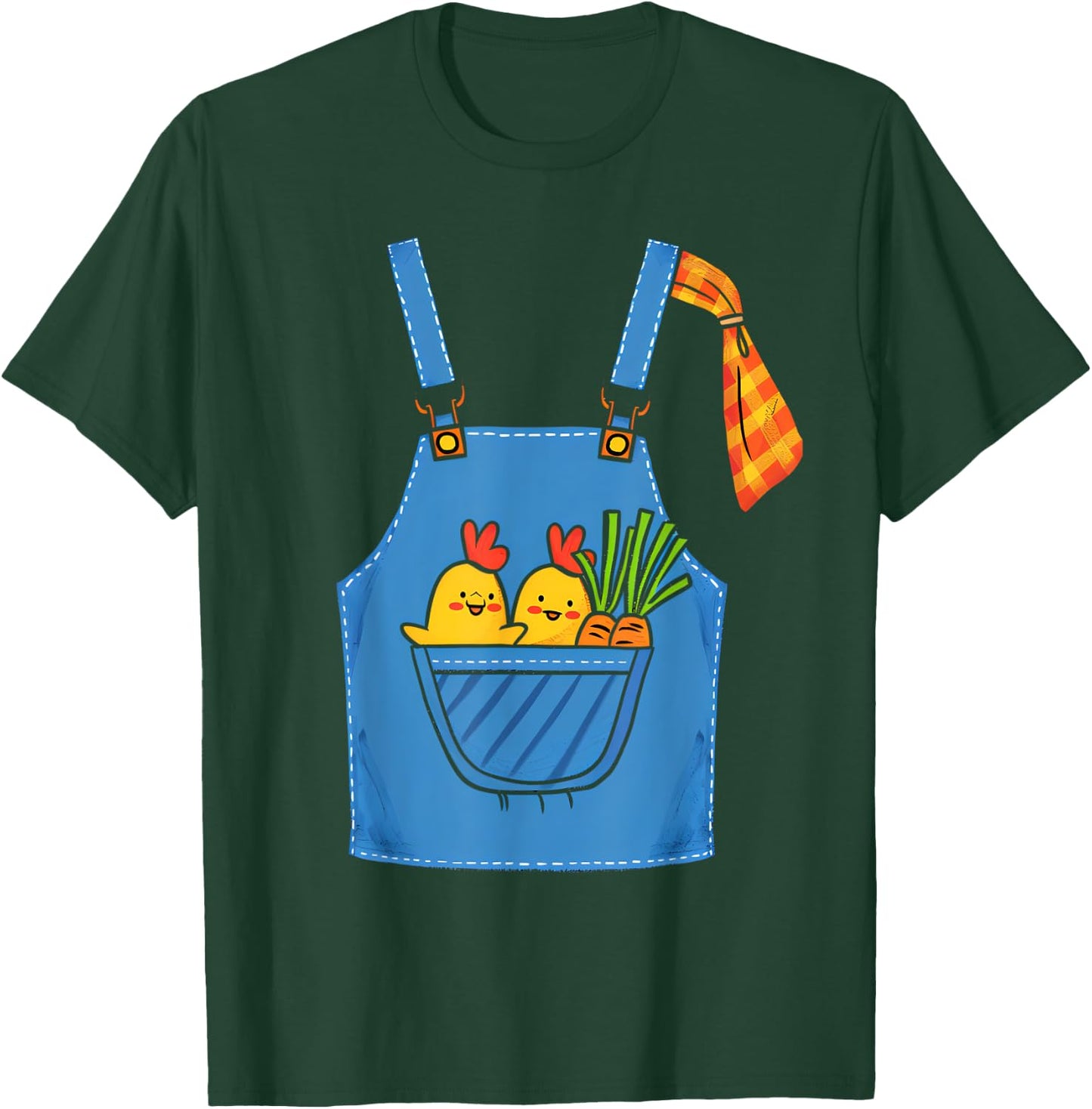Farmer Costume Halloween Simple Cute Farm Women Men Kids T-Shirt - T-Shirt | Forest