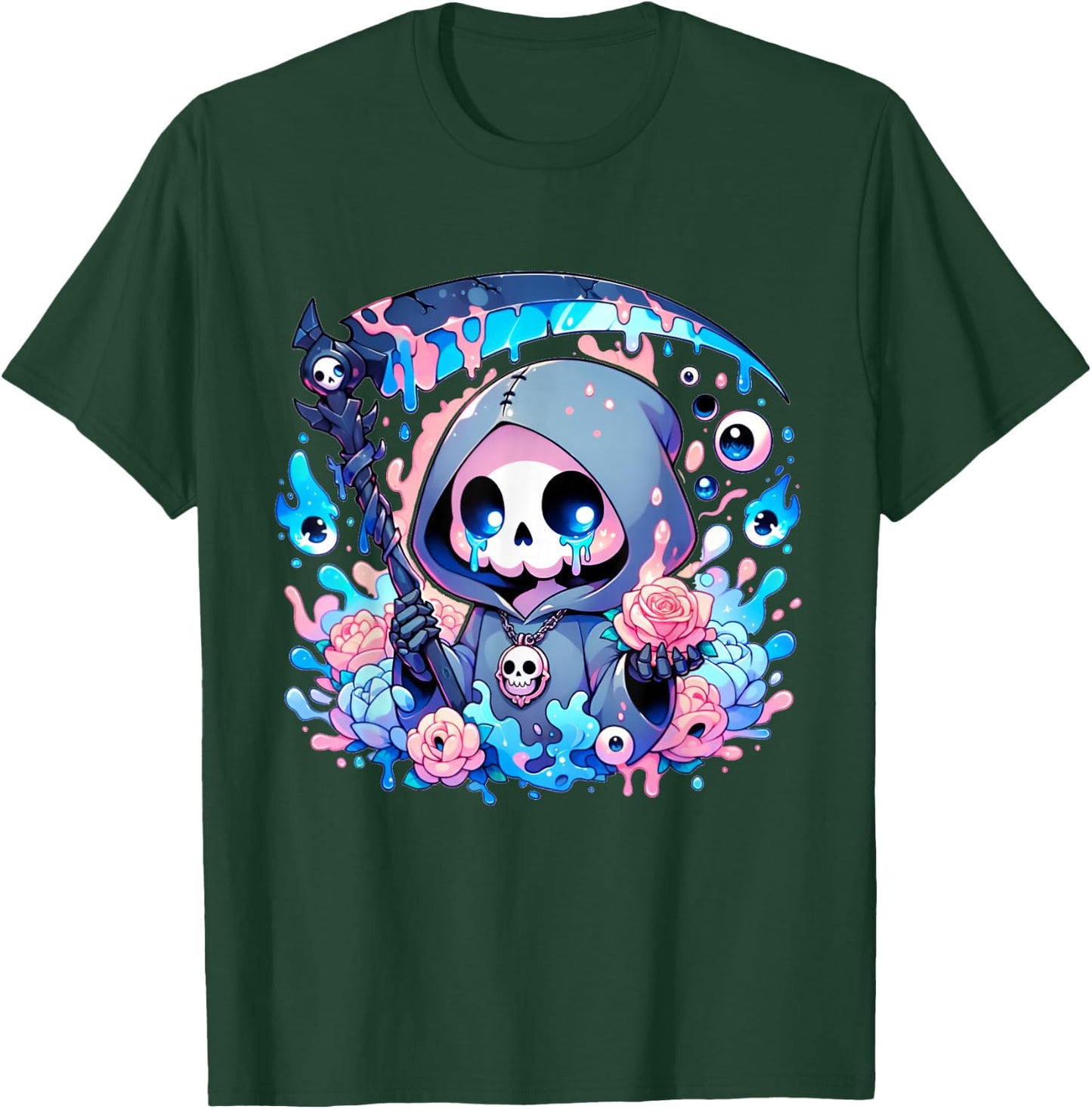 Cute Kawaii Pastel Goth Reaper T-Shirt - T-Shirt | Forest