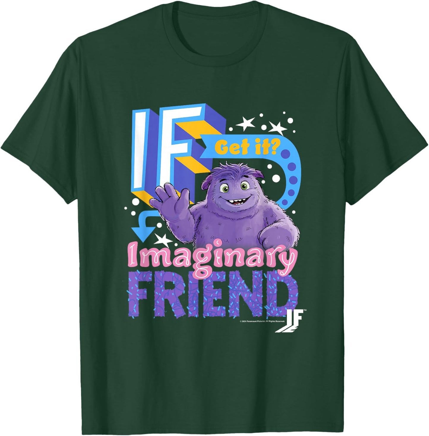IF Movie Imaginary Friend Get It Jumble Collage Bright Logo T-Shirt - T-Shirt | Forest