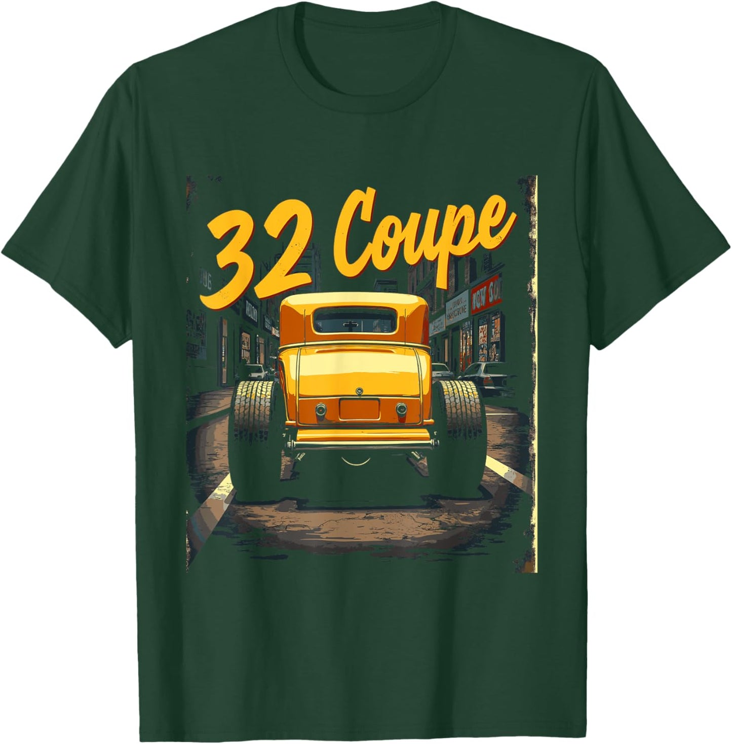 1932 Classic Retro Hot Rods car graphic Classic Deuce Coupe T-Shirt - T-Shirt | Forest