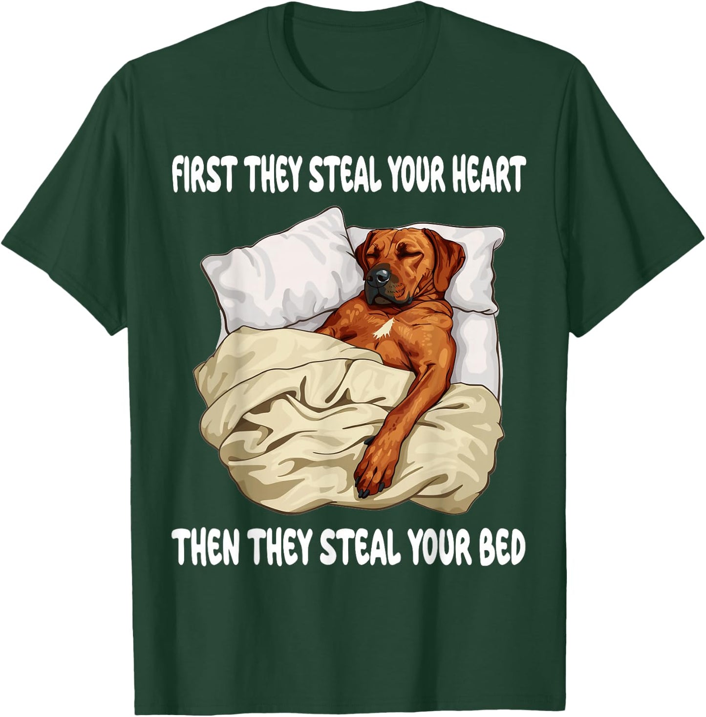 Rhodesian Ridgeback Sleeping Pajamas Nightgown T-Shirt - T-Shirt | Forest