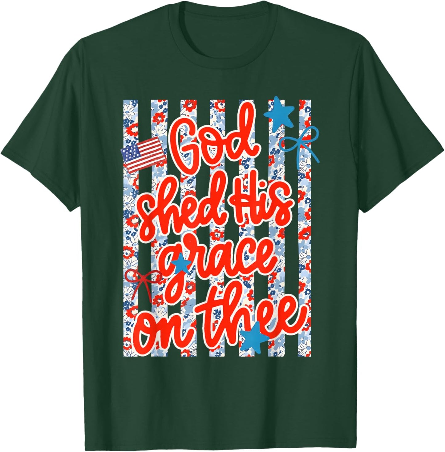 Christian Jesus God Shed His Grace On Thee Faith Religious T-Shirt - T-Shirt | Forest