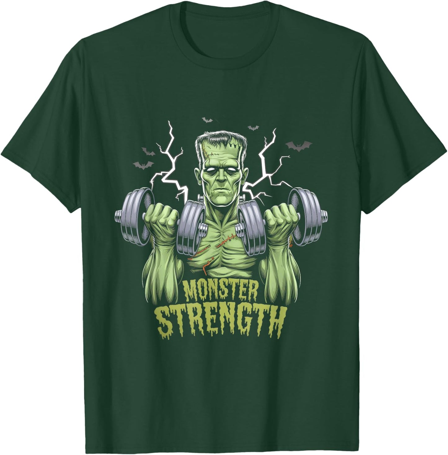 Frankenstein Monster Halloween Gym Workout Strength T-Shirt - T-Shirt | Forest