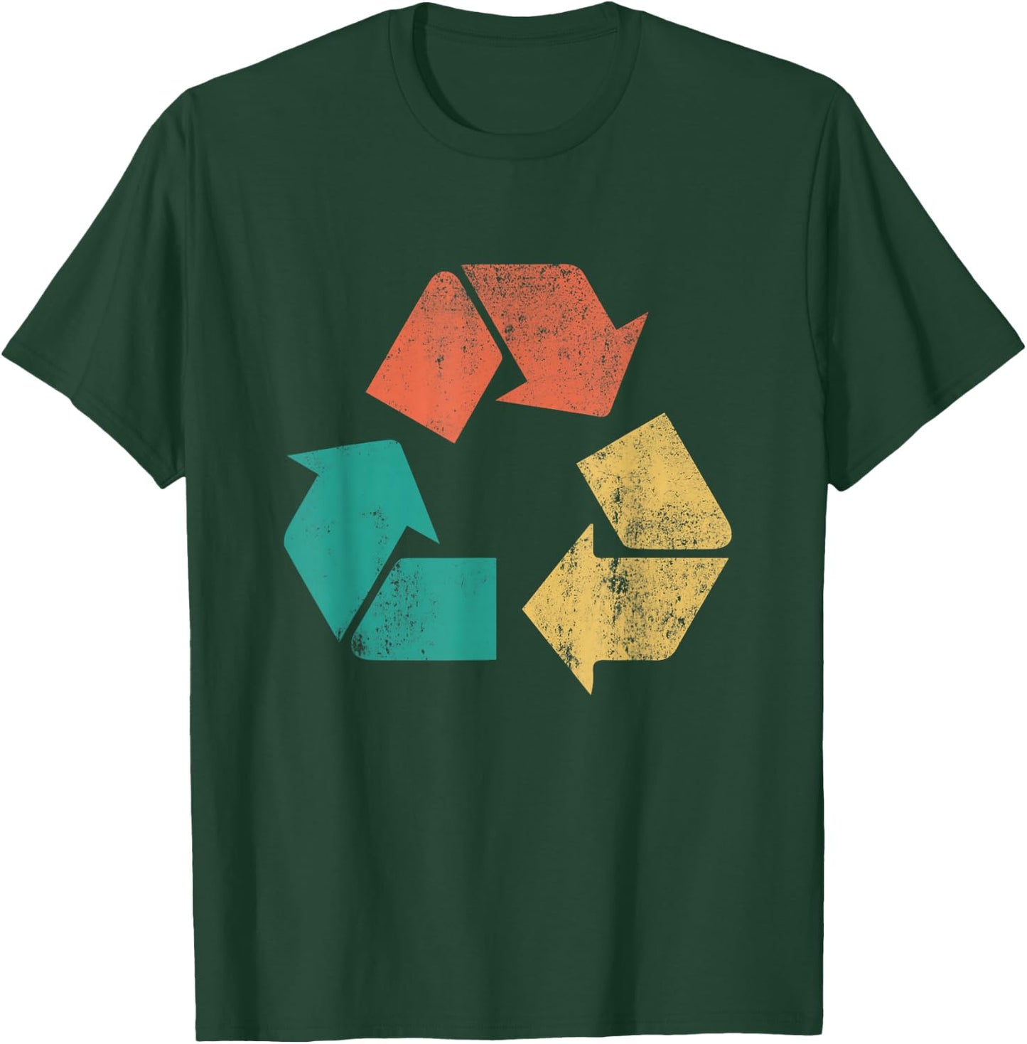 Retro Recycle Logo Protect Nature Earth Day Men Women Kids T-Shirt - T-Shirt | Forest