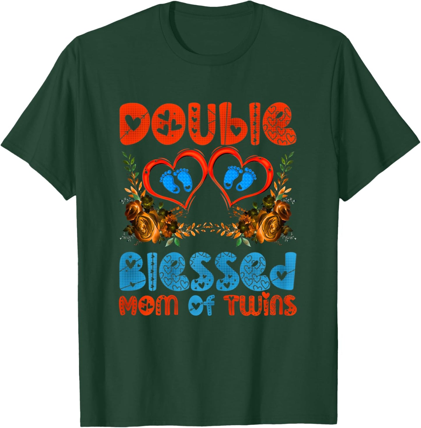 New Mom Of Twins Shirt Mother Announcement Gifts T-Shirt - T-Shirt | Forest