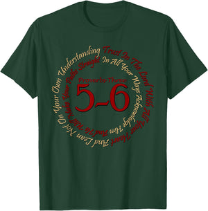 Christian Religious Proverbs 3:5-6 Trust In The Lord T-Shirt - T-Shirt | Forest