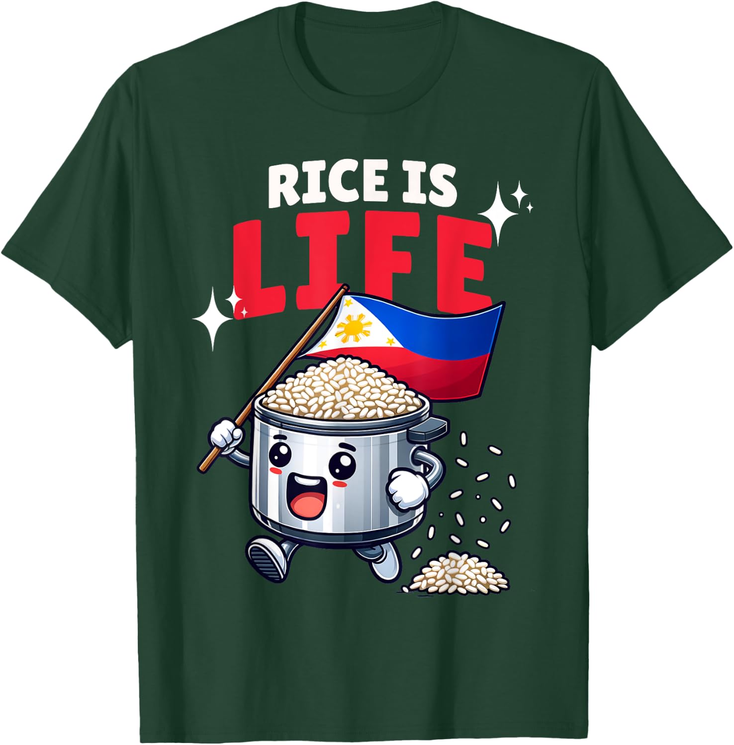 Pinoy Pinay lover of rice is life funny Filipino rice cooker T-Shirt - T-Shirt | Forest