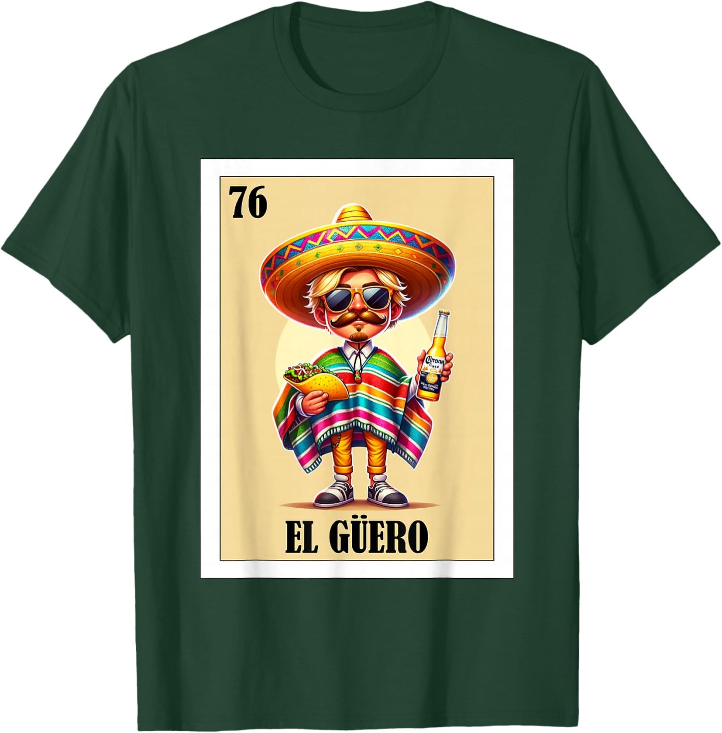 Funny Mexican Design for Blonde Guys - El Guero T-Shirt - T-Shirt | Forest