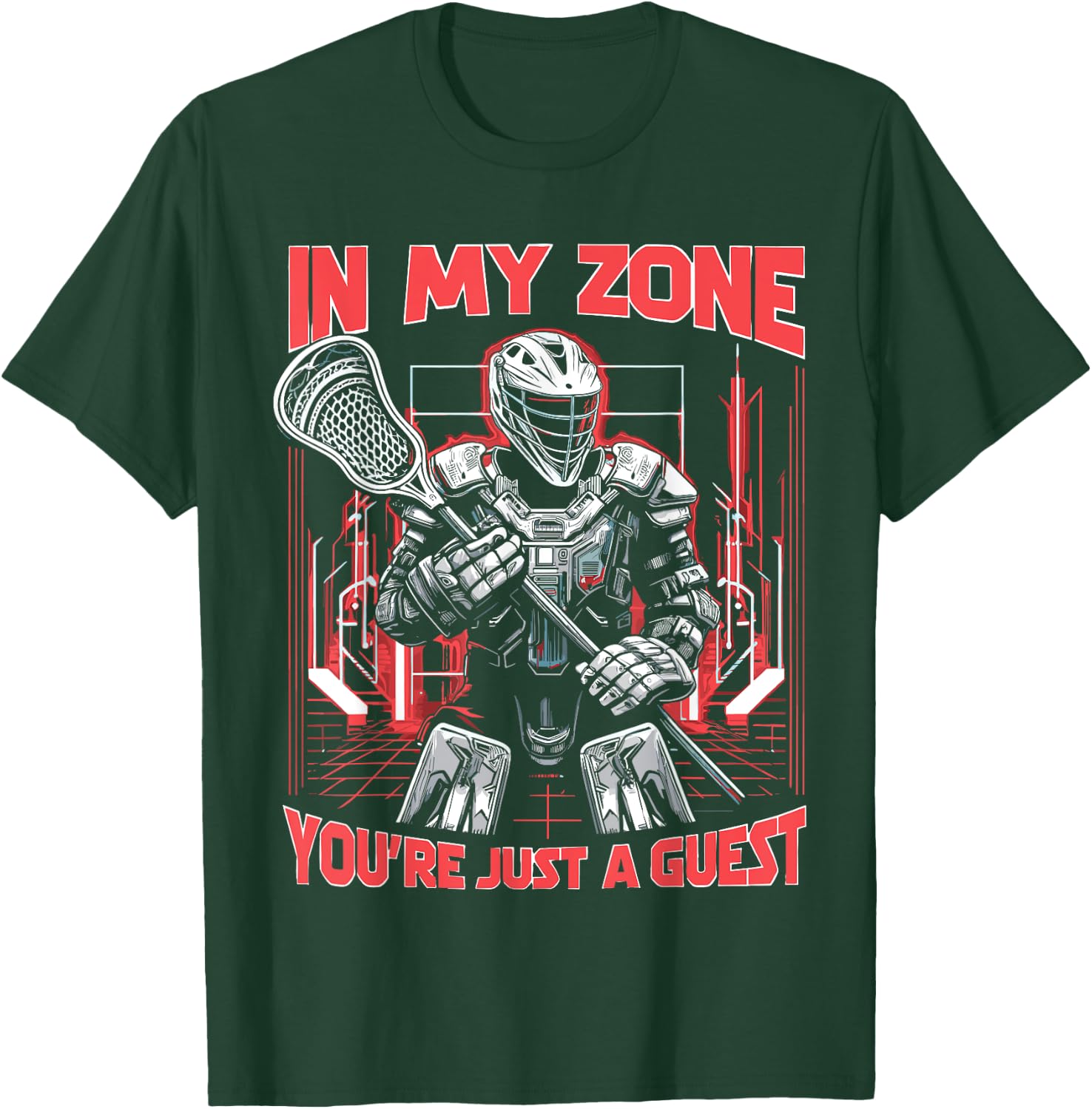 Lacrosse Player Lacrosse Goalie Lax Goalie Christmas T-Shirt - T-Shirt | Forest