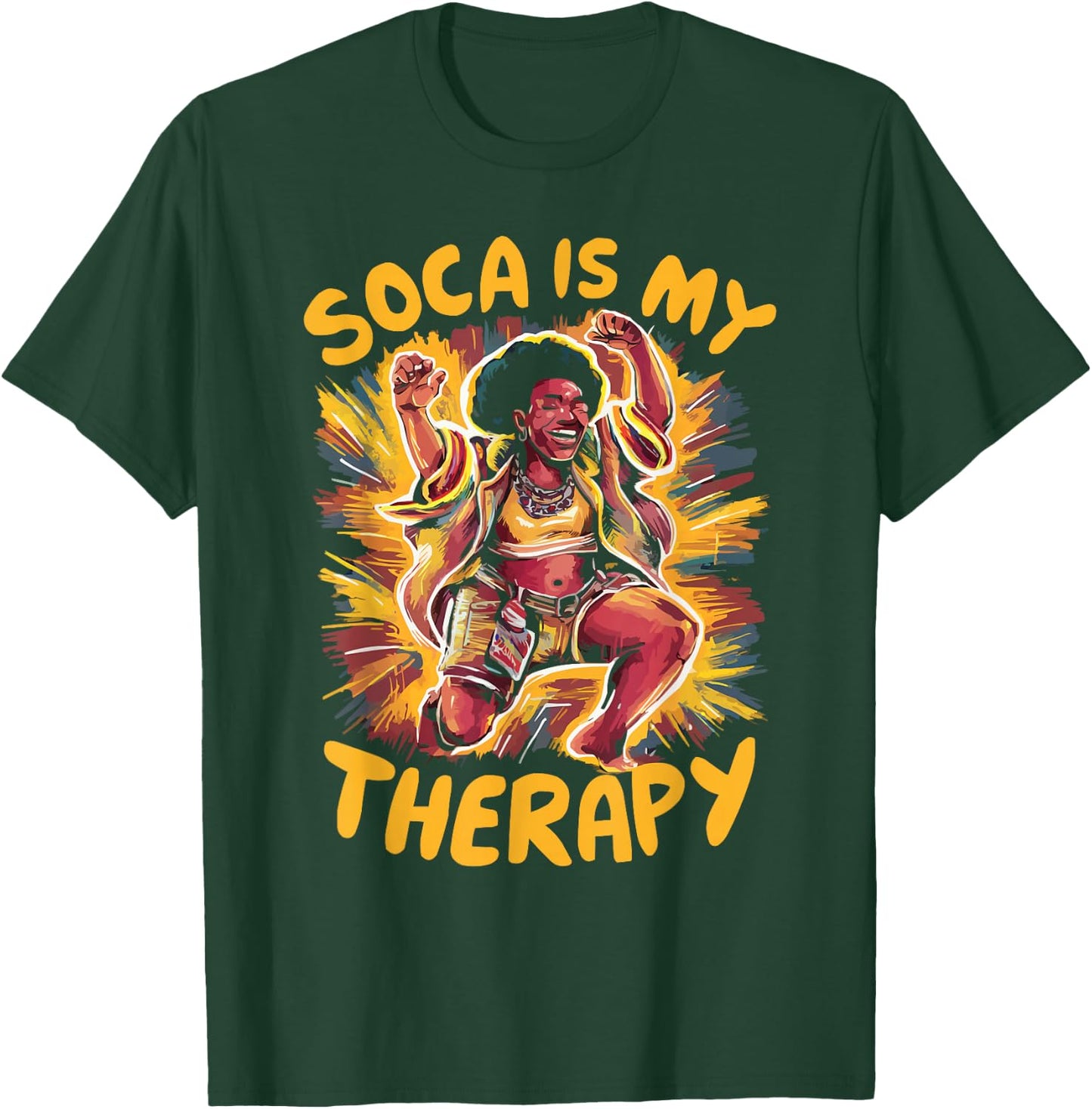 Soca Dancing Trinidad And Tobago Dancer Soca Music T-Shirt - T-Shirt | Forest
