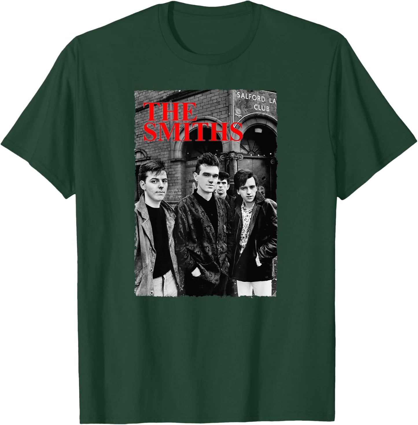 The Smiths Red Text Salford Lads Club Shot By Stephen Wright T-Shirt - T-Shirt | Forest