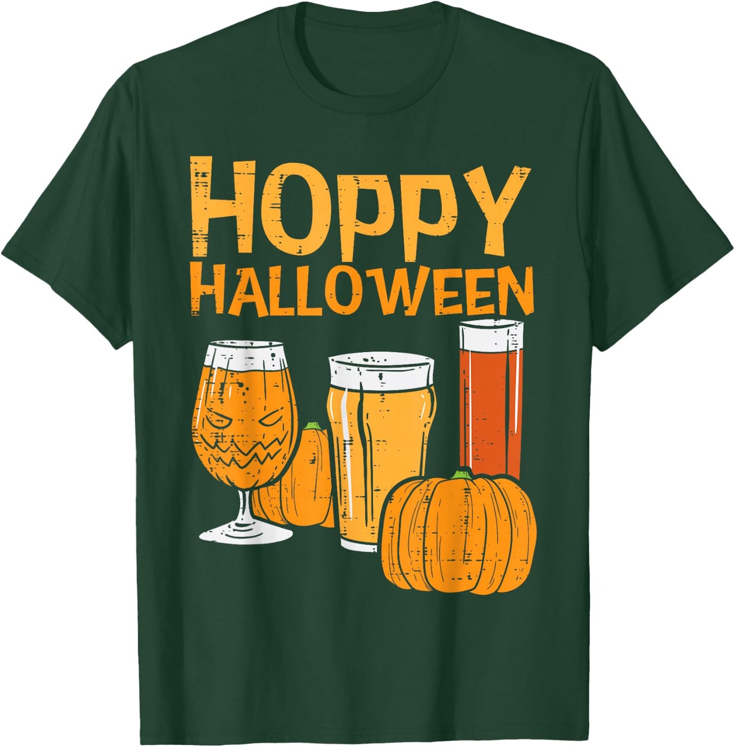 Hoppy Halloween Funny Dad Halloween Beer Men Grandpa Uncle T-Shirt - T-Shirt | Forest
