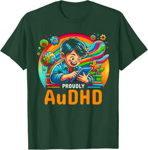 AuDHD Autism ADHD Autistic Spectrum Neurodiversity T-Shirt - T-Shirt | Forest