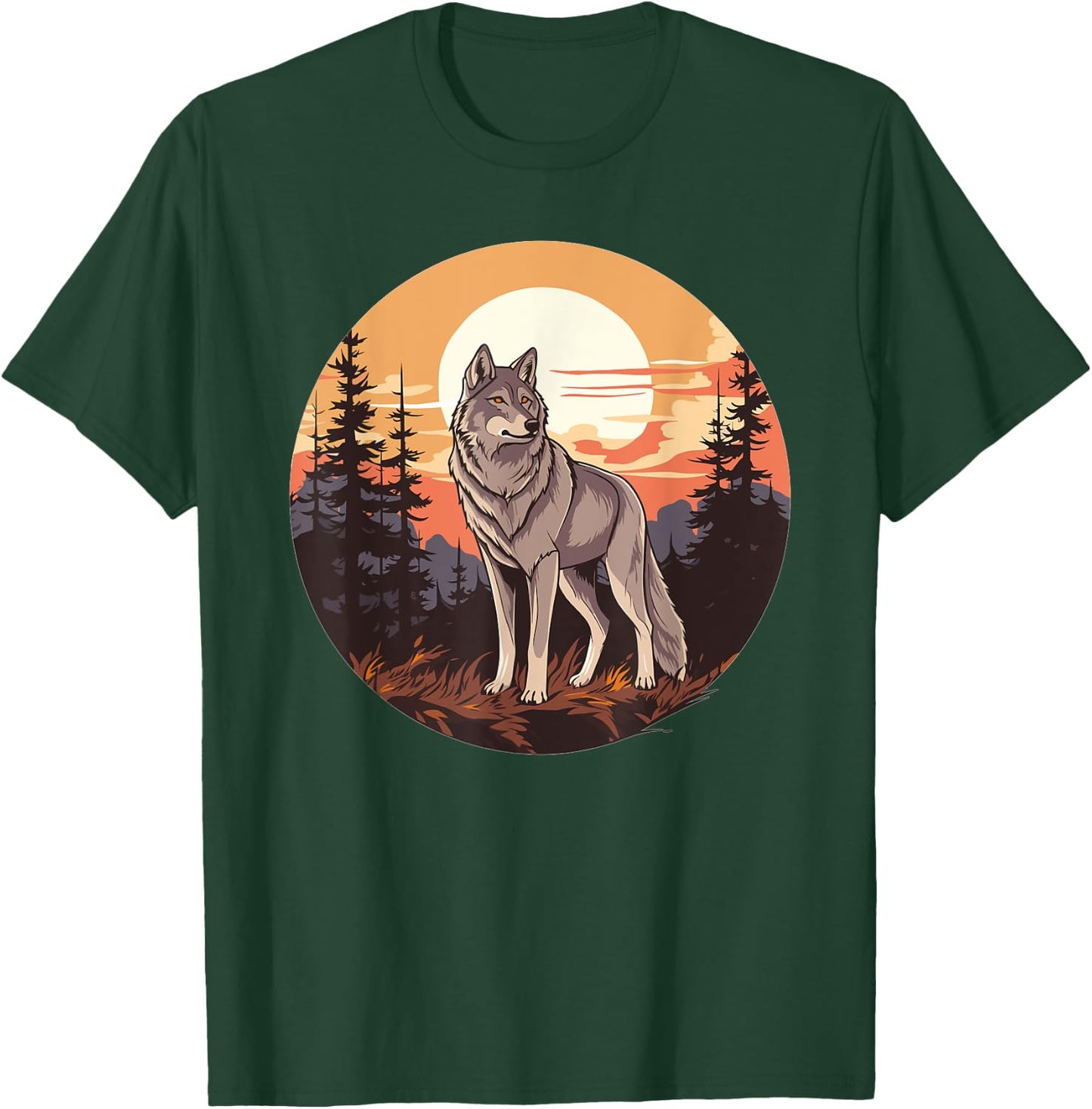 Wolf In The Forest I Kids Wolf T-Shirt - T-Shirt | Forest