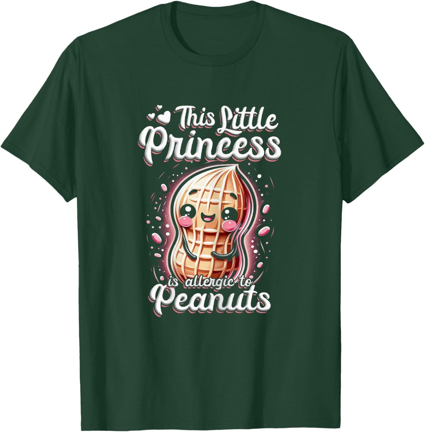 Peanut Allergy This Little Princess Is Allergic To Peanuts T-Shirt - T-Shirt | Forest