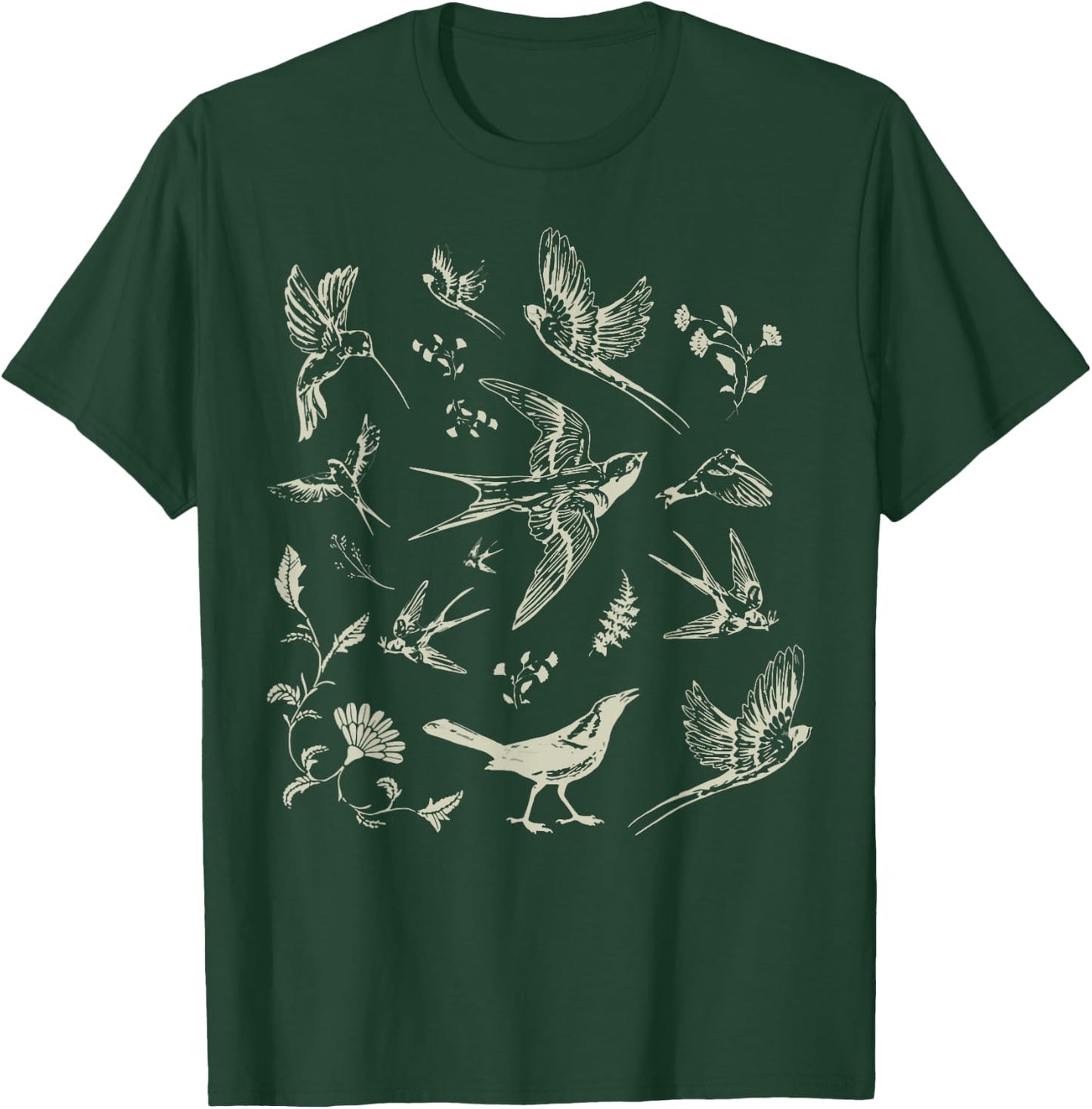 Vintage Bird Lover Birding Bird Watching Birder Bird Watcher T-Shirt - T-Shirt | Forest