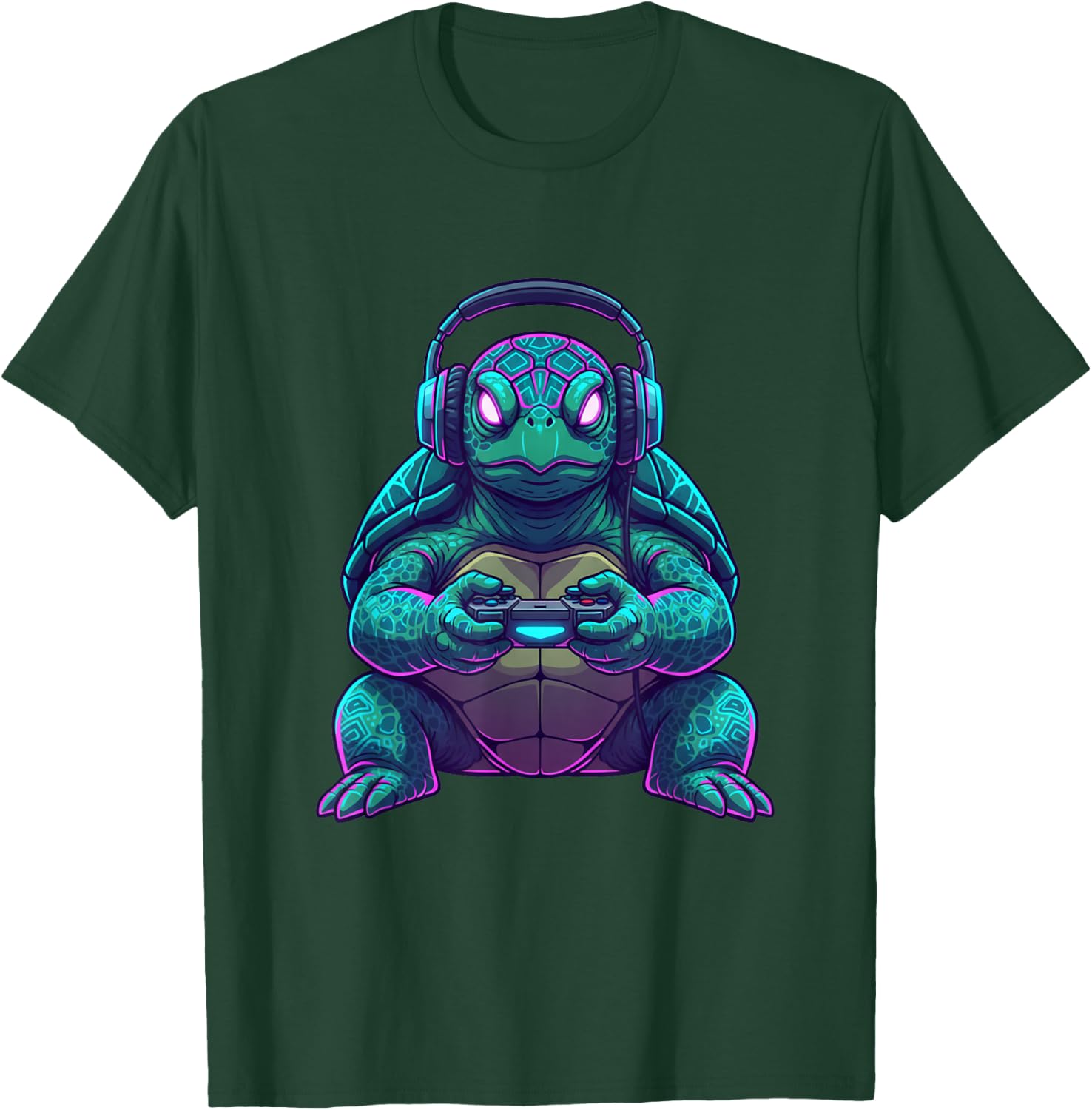 Turtle Funny Video Games Turtle T-Shirt - T-Shirt | Forest