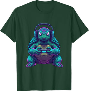 Turtle Funny Video Games Turtle T-Shirt - T-Shirt | Forest