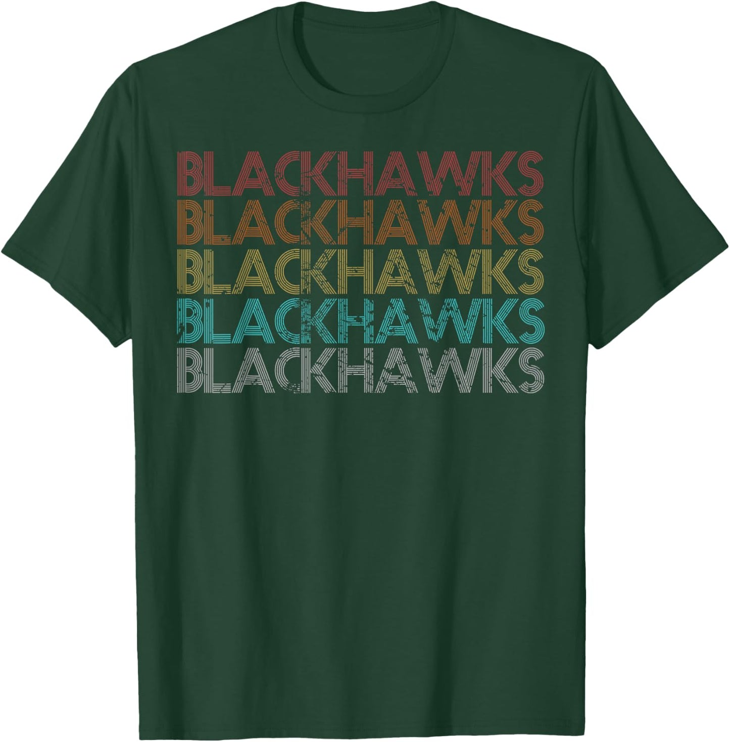 Retro Vintage Blackhawks T-Shirt - T-Shirt | Forest
