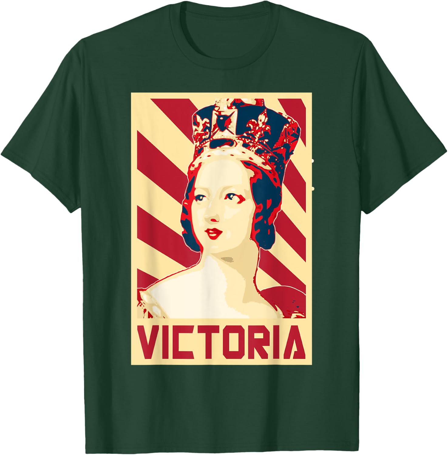 Victoria Queen Of England Retro Propaganda T-Shirt - T-Shirt | Forest