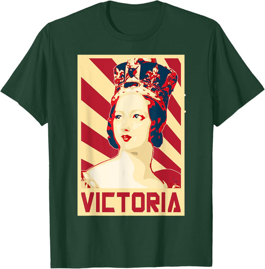 Victoria Queen Of England Retro Propaganda T-Shirt - T-Shirt | Forest