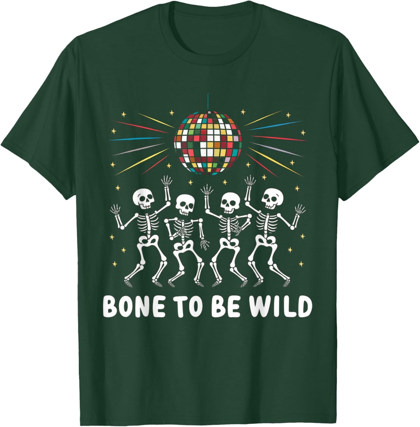 Bone To Be Wild Shirt Vintage 80's Disco Skeleton Halloween T-Shirt - T-Shirt | Forest