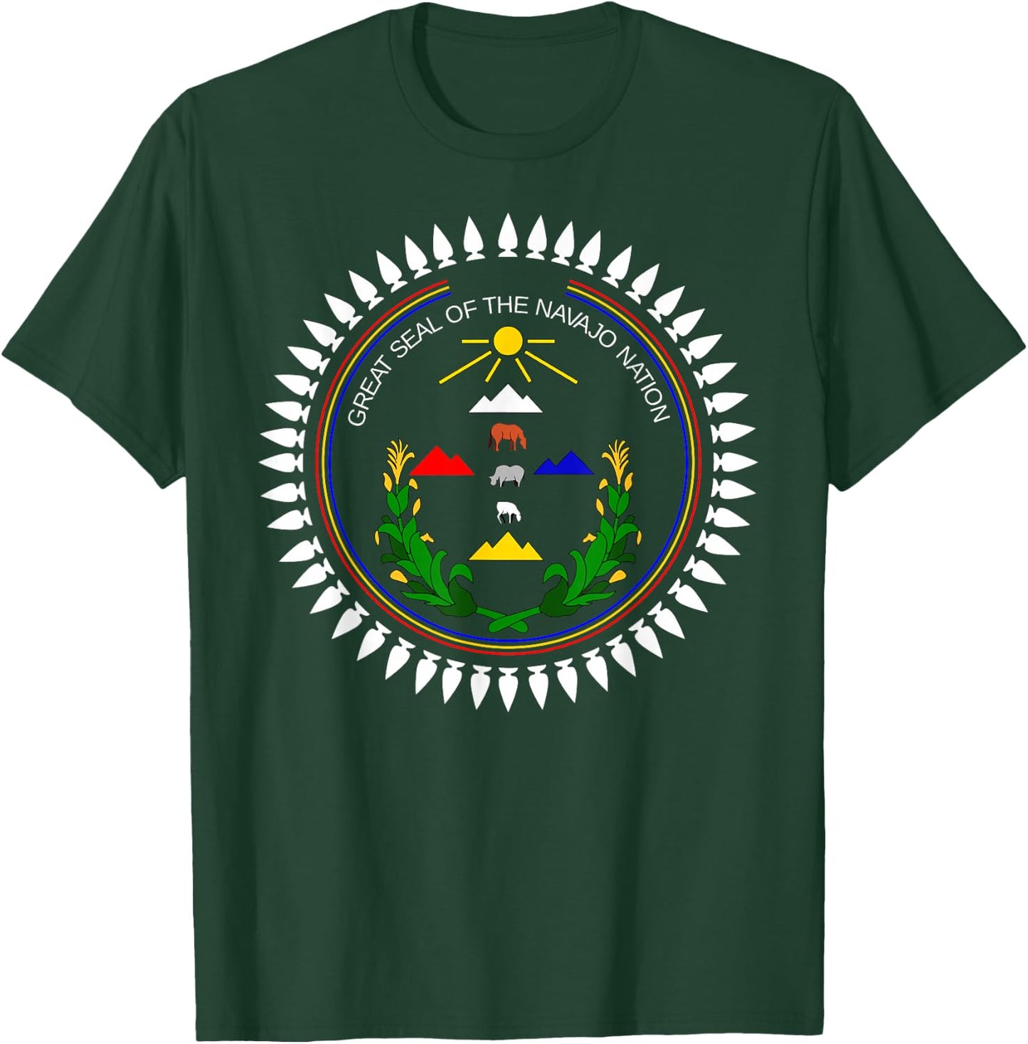 Navajo Flag: Native American Kids T-Shirt - T-Shirt | Forest